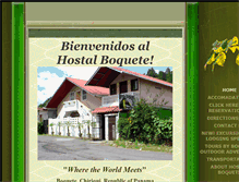 Tablet Screenshot of hostal-boquete.com